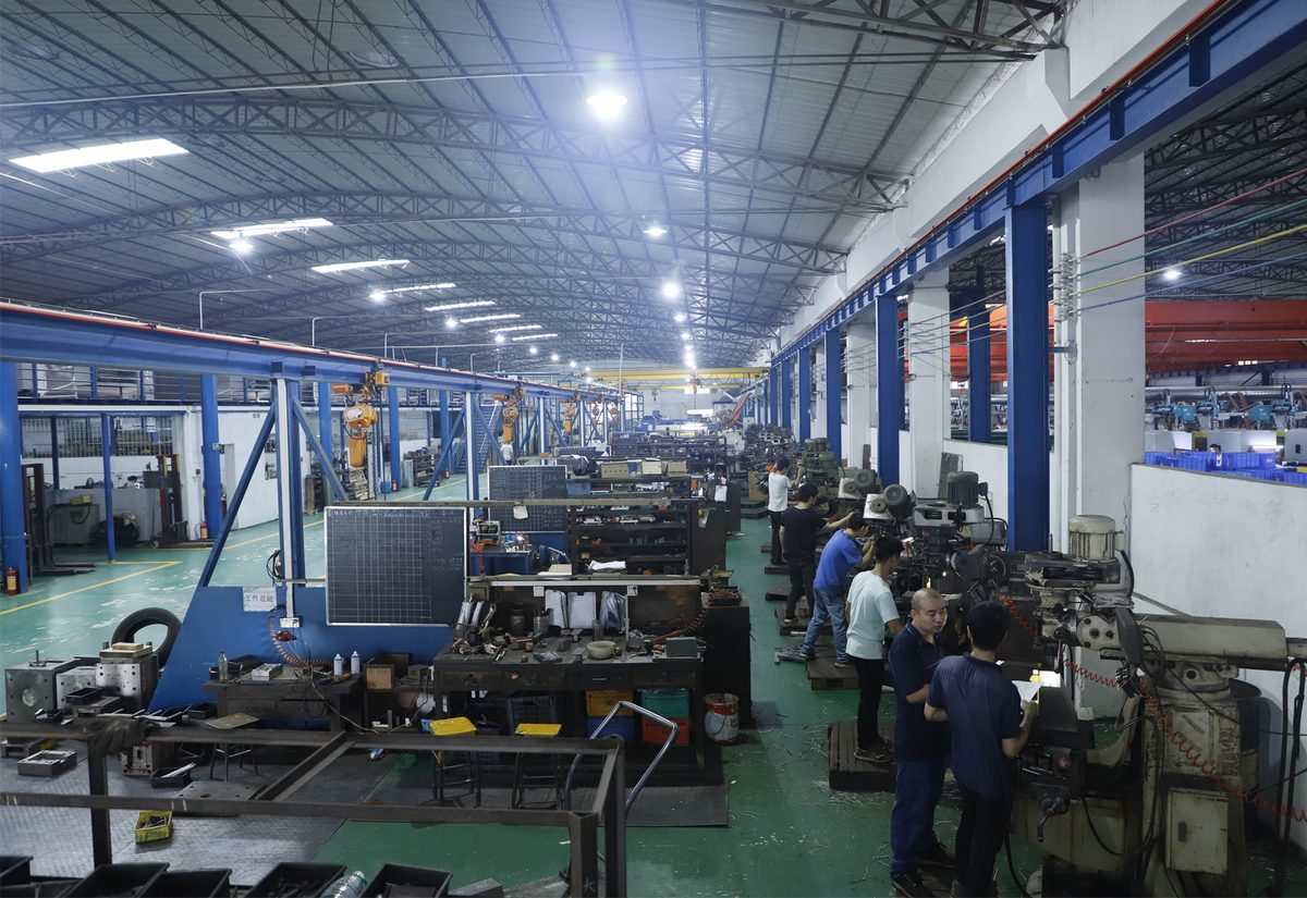 Engineers machining molds